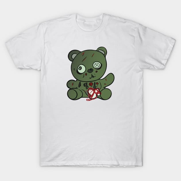 Creepy Cute Zombie Teddy Bear T-Shirt by Nicheek